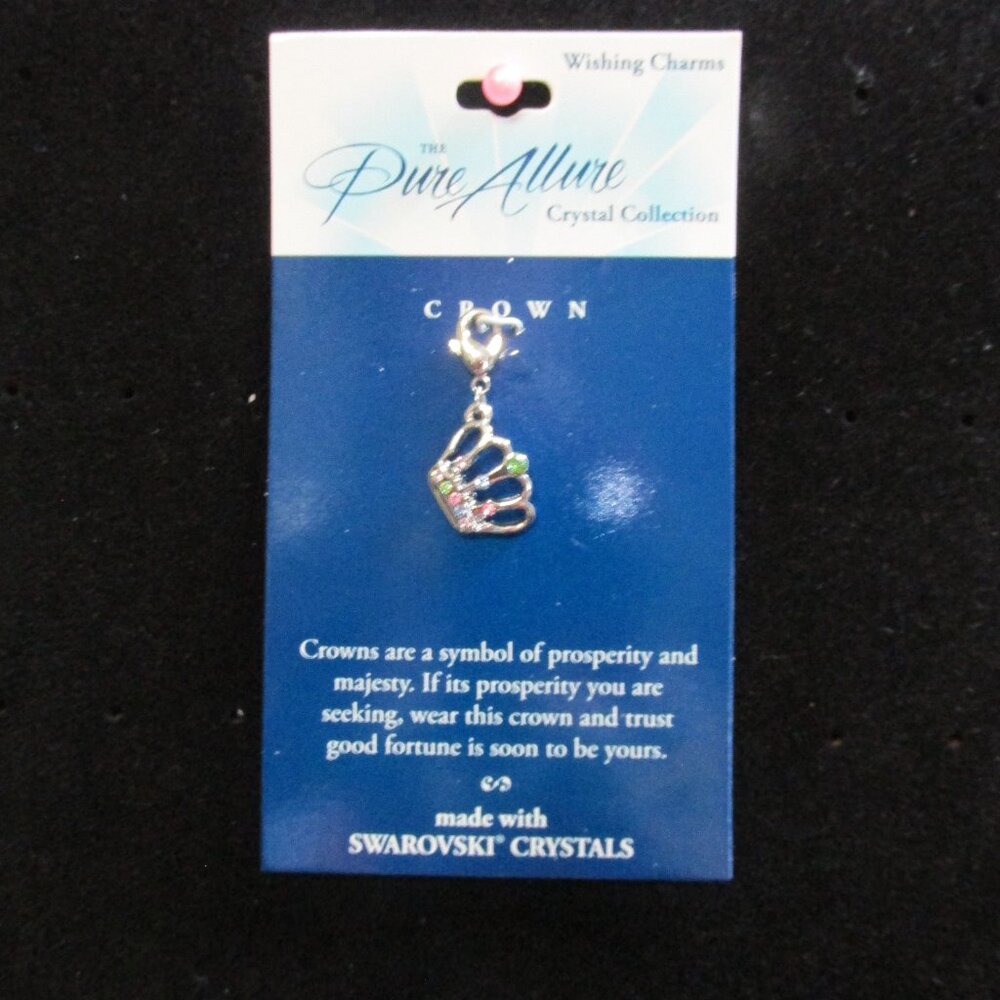 Swarovski Crystals-Pure Allure Wishing Charms Crystal Collection "Crown" -NEW